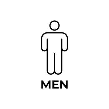 minimalist toilet or restroom icon, simple and clean icon template vector