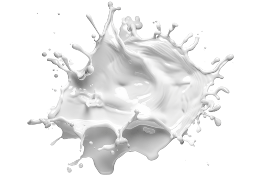 Close-up splash of white liquid isolated on a transparent background, creating a dynamic and artistic impression. png
