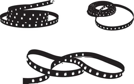 Electric led strip light black graphic vector