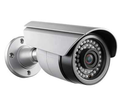 Modern security camera keeping watch for crime prevention- png