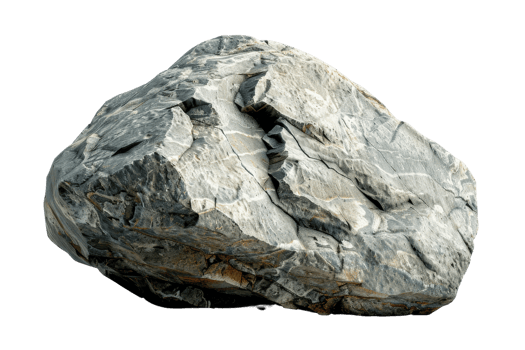 Close-up image of a large, rugged rock with a rough texture. Ideal for nature, geology, and outdoor themes in stock photo collections. png