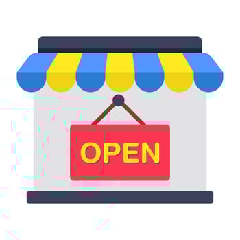 Perfect design icon of online shop open vector