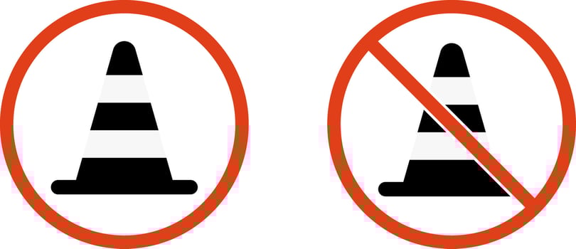 Traffic cone icon image vector