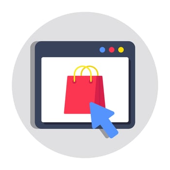 Unique design icon of online shopping vector