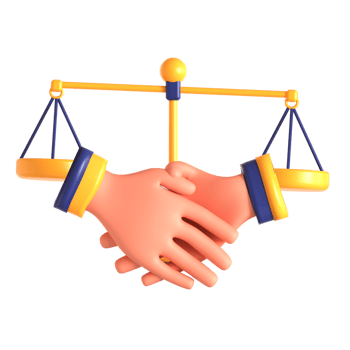Two hands holding a scale of justice png