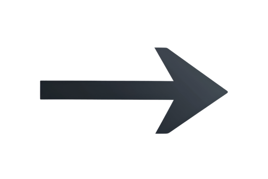 A black arrow pointing to the right. The arrow is long and thin. It is the only object in the image png