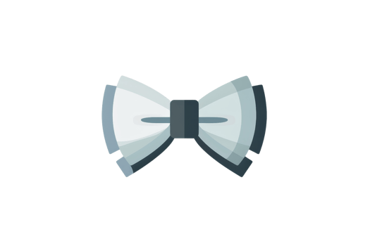 A white and black bow tie with a black button png