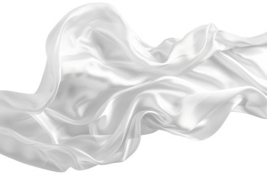 Flowing white silk fabric, elegantly draped with soft folds. Perfect background for luxury, fashion, and design projects. png