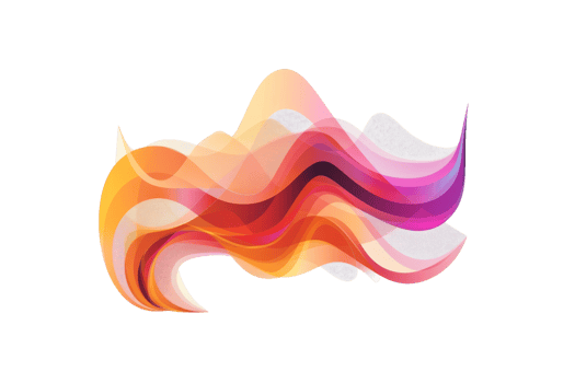 A colorful wave with a white background. The wave is made up of different colors and has a lot of detail. It looks like it's moving and has a lot of energy png