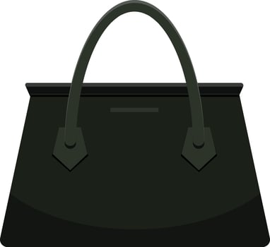 Sophisticated black leather handbag, showcasing a minimalist design and impeccable craftsmanship, ideal for the modern woman seeking both style and functionality vector