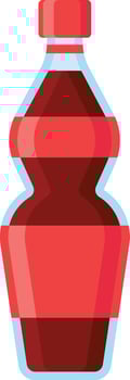 Refreshing soda drink in plastic bottle, perfect for hot days. Enjoy sweet, fizzy taste in cola or pop. Simple, minimal design on white background vector