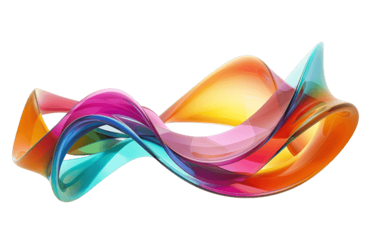 Abstract vibrant colorful wave design with smooth curves and dynamic flow, perfect for modern backgrounds and creative projects. png
