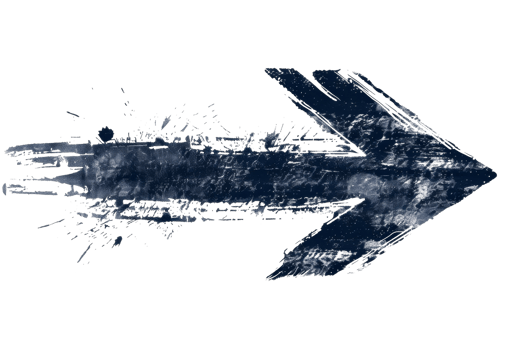 A blue arrow with a black tip is drawn on a white background. The arrow is blurry and has a rough texture, giving it a sense of movement and energy. The image conveys a feeling of direction png