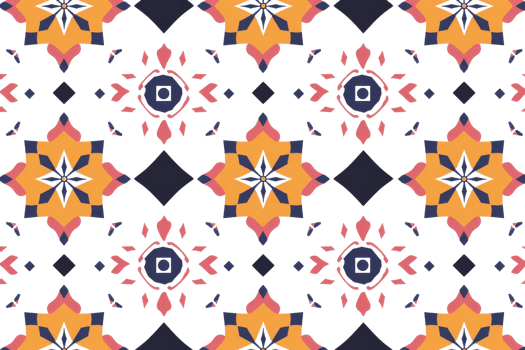 A colorful pattern of squares and circles is displayed on a white background. The design is intricate and eye-catching, with a mix of bright and muted colors. Scene is cheerful and lively png