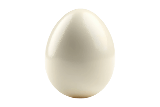 White egg isolated on transparent background. png