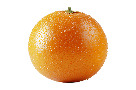 Vibrant orange fruit isolated on transparent background. png