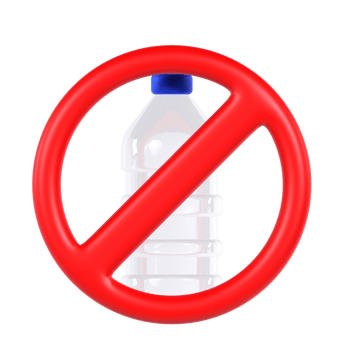 No plastic water bottle sign png