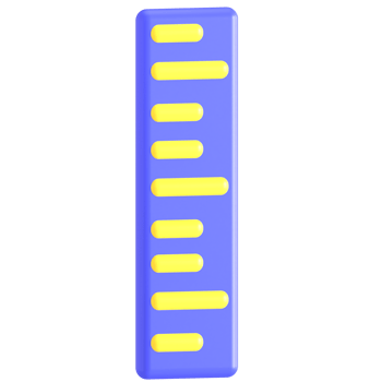 A blue and yellow bar with a number on it png