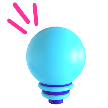 A light bulb with a pink and blue light png