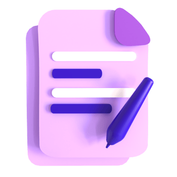 A purple pen and paper with a purple line png