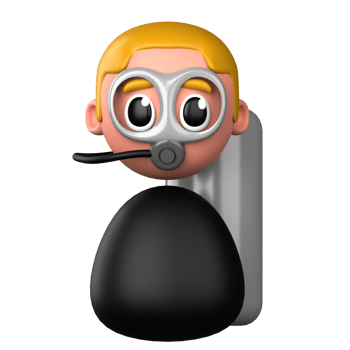 A cartoon man with a mask on his face png