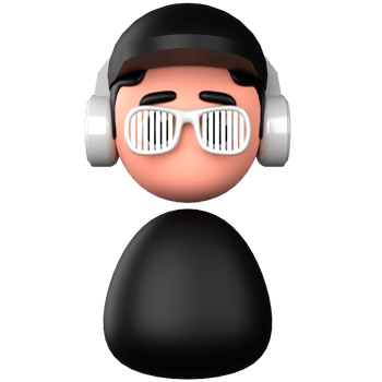 A cartoon man wearing headphones and sunglasses png