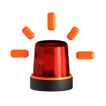 A red and orange light on a black background png