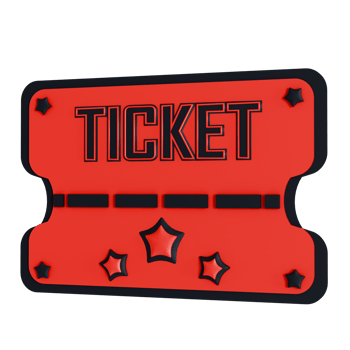 A ticket with the word ticket on it png