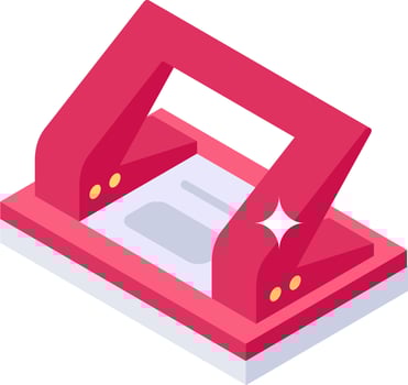 A red iron with a star on it vector