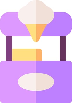 Ice cream machine icon vector