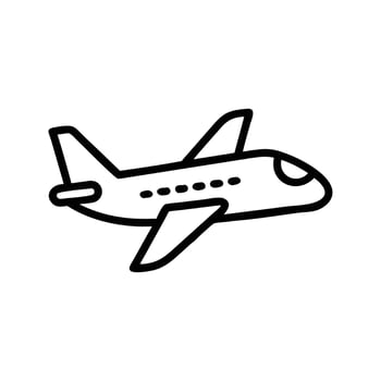Airplane icon line icon illustration vector