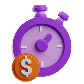 Time Management Business finacial illustration 3D png