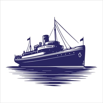 Ship silhouette art vector