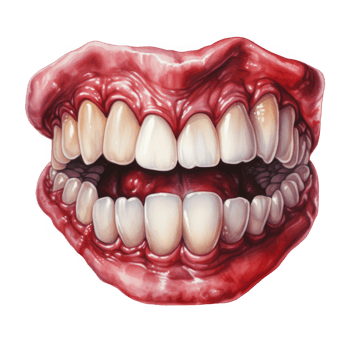 A Close-Up of a Human Mouth with Open Lips and Visible Teeth png