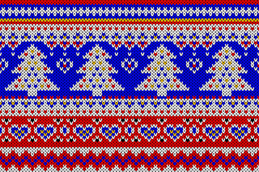 Winter Holiday Sweater Design. Seamless Knitting Pattern vector