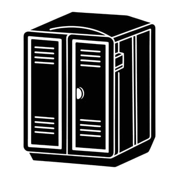 silhouette of a Stylish Locker Design vector
