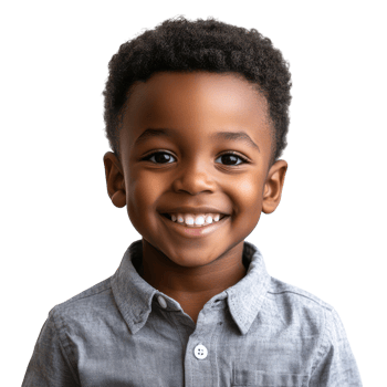 Happy African American Boy Smiling in Casual Shirt Transparent Background. png
