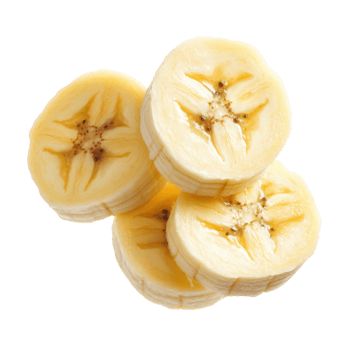 Healthy Banana Slices for Smoothies and Snacks Transparent Background. png
