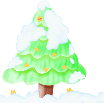 Christmas tree with snow png