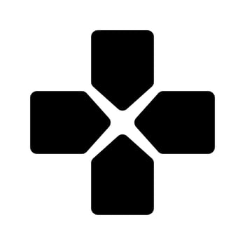 Classic Game Controller D-Pad Design. vector