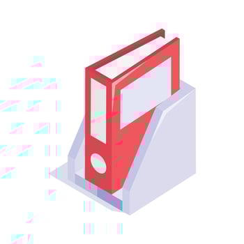 A file organizer isometric , symbolizing office work and organization vector
