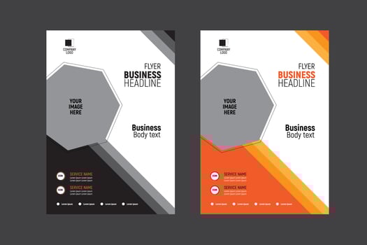 Color and Monochrome flyer design template vector