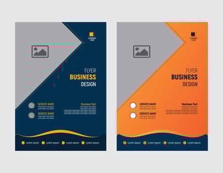 Business Flyer Template with different colors and two templates. vector
