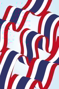Retro striped graphic design, ribbon illustration. vector