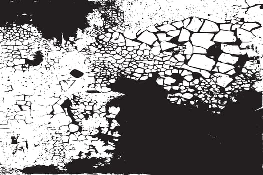 Dirty Monochrome Grunge Texture in Black on White Background Ultra HD Overlay vector