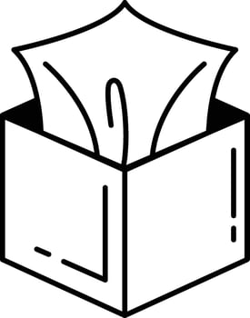 A box with a tissue inside vector