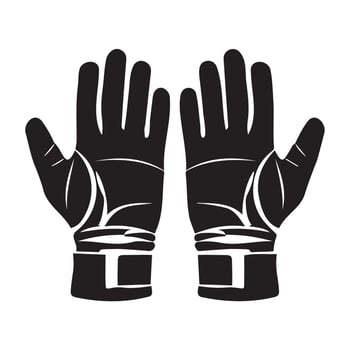 Black Glove Design for Sports or Safety Purposes vector