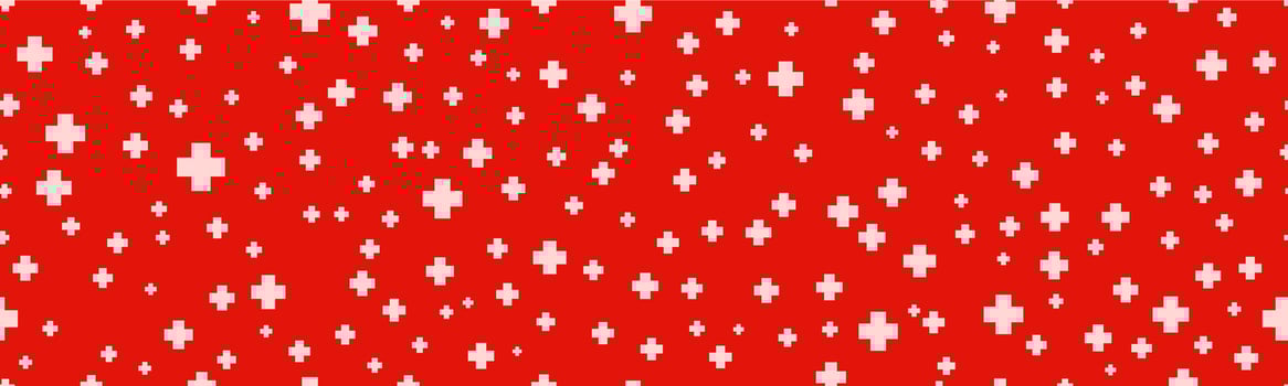 Seamless hospital background with plus symbols vector