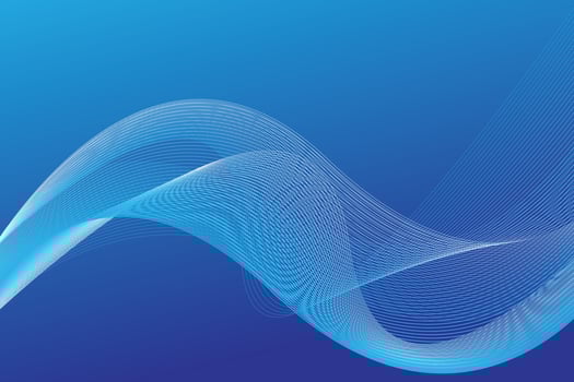 Abstract wave lines light and dark blue color gradient background. vector