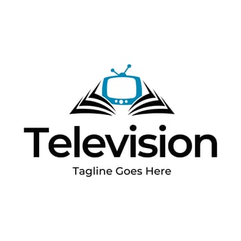 Television logo design template vector